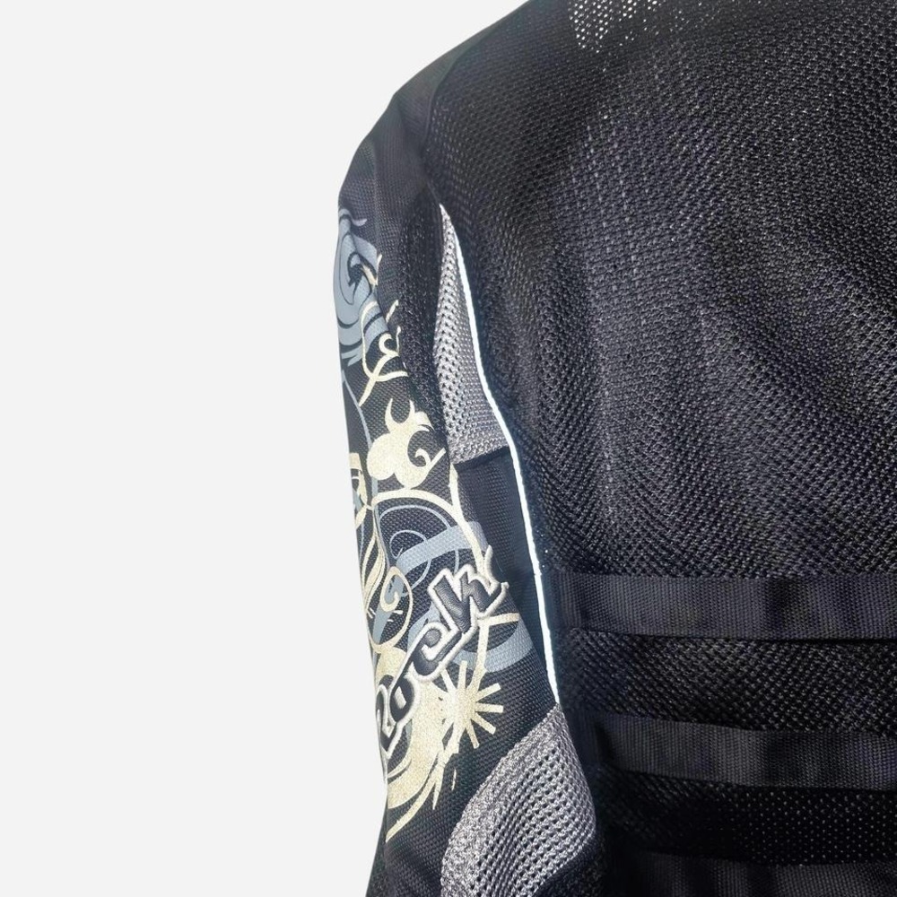 Joe Rocket black motorcycle jacket with grey accents and mesh design. Size: M - Picture 6 of 7